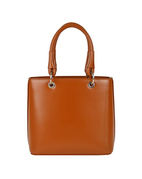Sac à main en Cuir Caprice cognac - 24.5x23x12 cm