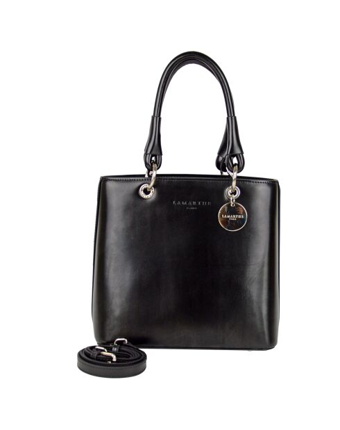 Sac à main en Cuir Caprice noir - 24.5x23x12 cm