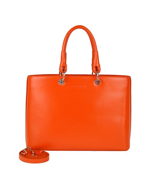 Sac à main Caprice en Cuir orange - 35x25x11 cm