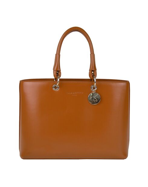 Sac à main en Cuir Caprice cognac - 35x25x11 cm