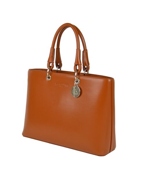 Sac à main en Cuir Caprice cognac - 35x25x11 cm