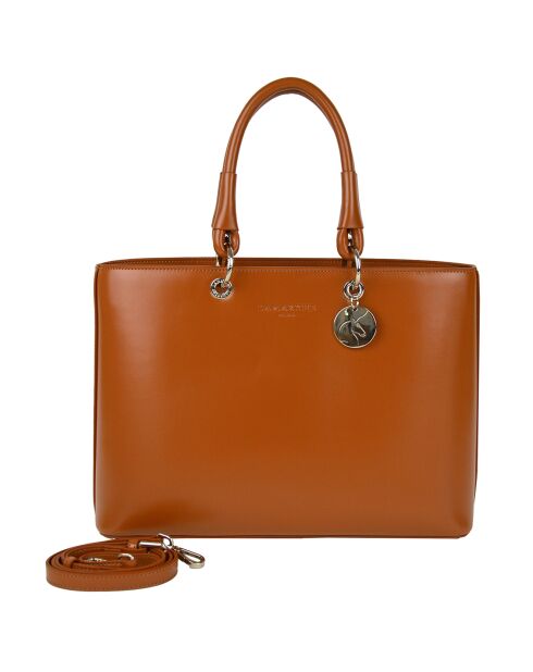 Sac à main en Cuir Caprice cognac - 35x25x11 cm