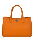Sac à main en Cuir Paris orange - 37x25x10 cm