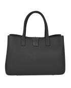 Sac à main en Cuir Paris noir - 37x25x10 cm