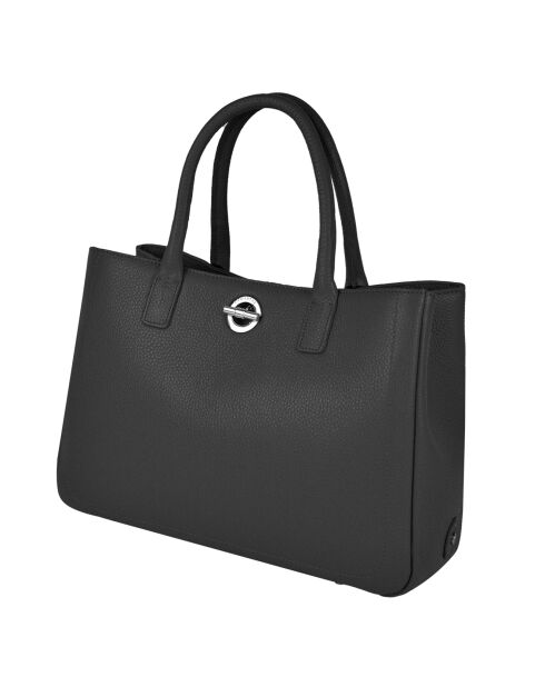 Sac à main en Cuir Paris noir - 37x25x10 cm