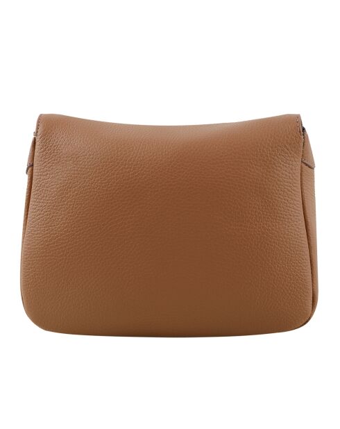 Sac bandoulière en Cuir Paris cognac - 25x18.5x7.5 cm