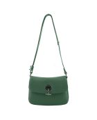 Sac bandoulière Paris en Cuir eucalyptus - 25x18.5x7.5 cm