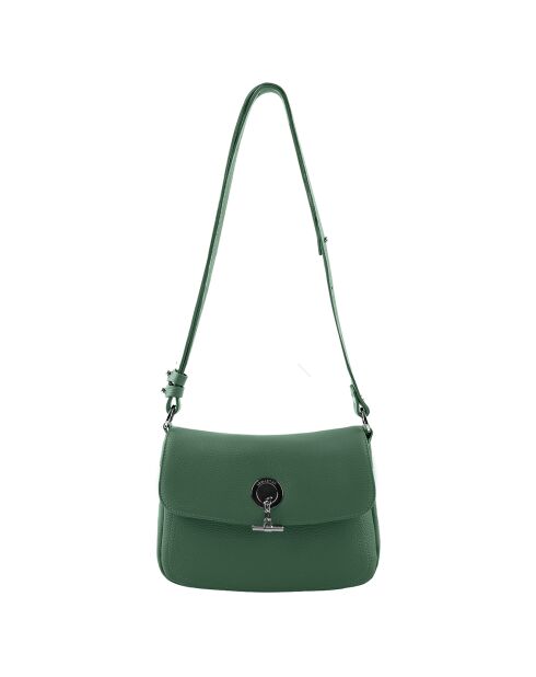 Sac bandoulière Paris en Cuir eucalyptus - 25x18.5x7.5 cm