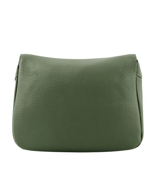 Sac bandoulière Paris en Cuir eucalyptus - 25x18.5x7.5 cm