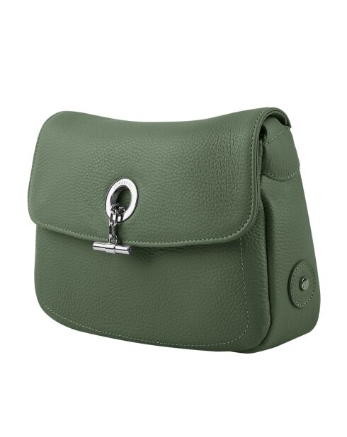 Sac bandoulière Paris en Cuir eucalyptus - 25x18.5x7.5 cm