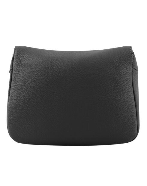 Sac bandoulière en Cuir Paris noir - 25x18.5x7.5 cm