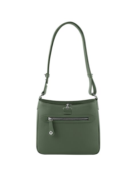 Sac bandoulière en Cuir Paris eucalyptus - 24.5x23x8 cm