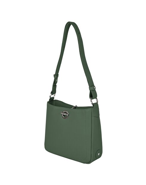 Sac bandoulière en Cuir Paris eucalyptus - 24.5x23x8 cm