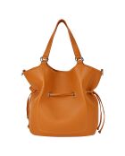 Sac porté épaule Paris en Cuir orange - 28x31x13.50 cm