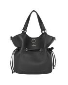 Sac porté épaule en Cuir Paris noir - 28x31x13.5 cm