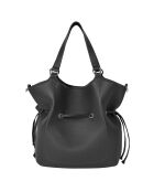 Sac porté épaule en Cuir Paris noir - 28x31x13.5 cm