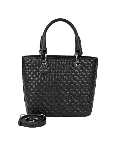 Sac à main en Cuir Mademoiselle noir - 24.5x23x12 cm