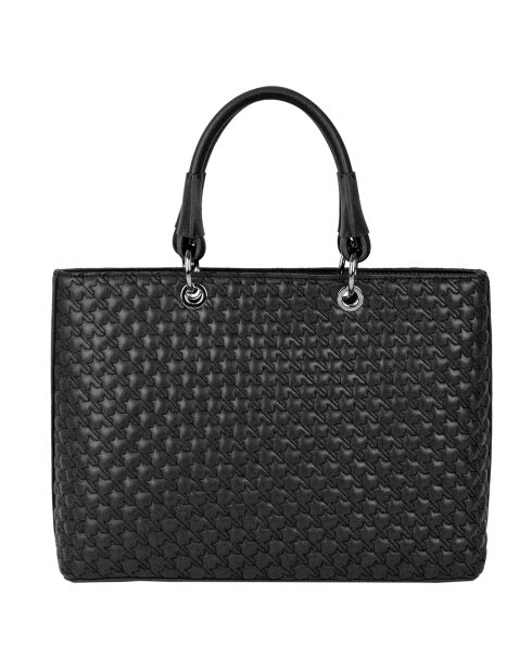 Sac à main en Cuir Mademoiselle noir - 35x25x11 cm