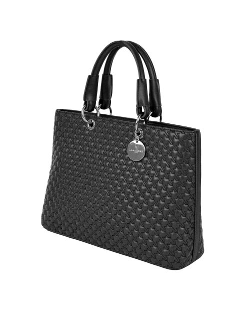 Sac à main en Cuir Mademoiselle noir - 35x25x11 cm