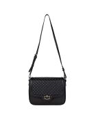 Sac bandoulière en Cuir Séduction noir - 27x21x9 cm