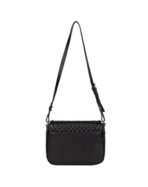 Sac bandoulière en Cuir Séduction noir - 27x21x9 cm