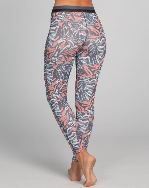 Legging Active Wear gris/corail