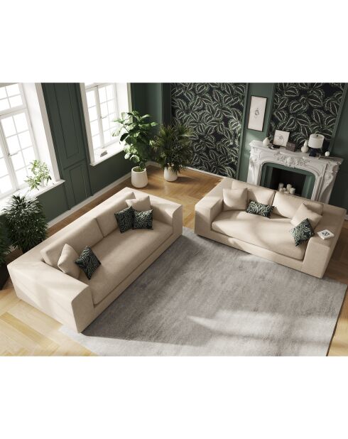 Canapé Tendance 4 Places beige - 262x122x72 cm