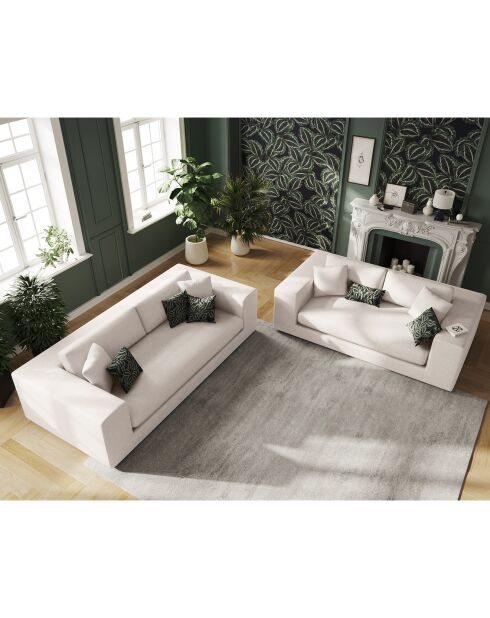 Canapé Tendance 4 Places beige clair - 262x122x72 cm