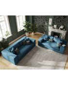 Canapé Tendance 3 Places bleu - 220x122x72 cm