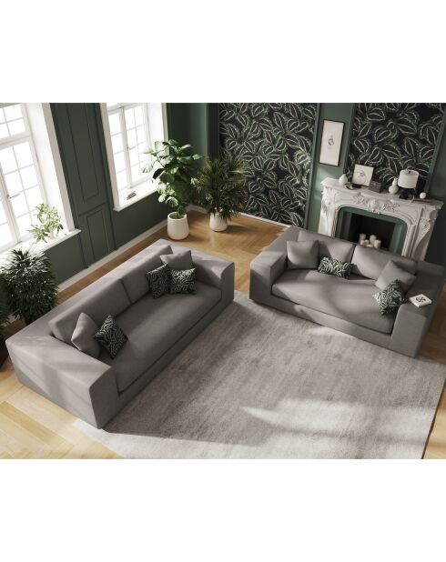 Canapé Tendance 3 Places gris - 220x122x72 cm
