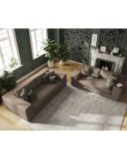 Canapé Tendance 3 Places marron clair - 220x122x72 cm