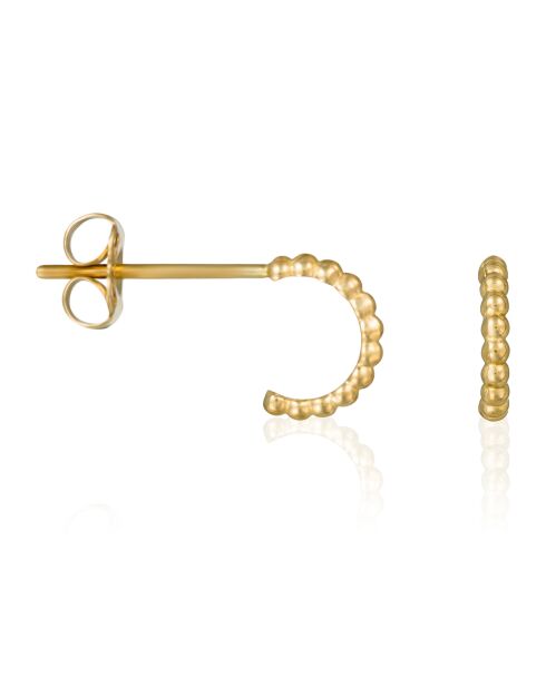 Boucles d'oreilles Demi Cercle or jaune