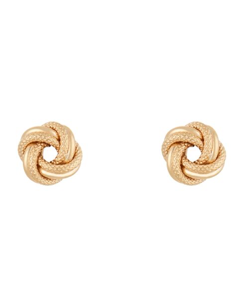 Boucles d'oreilles Noeud Torsadé or jaune