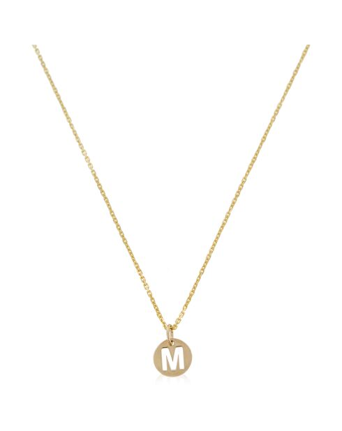 Anhänger mit Buchstabe M aus Gelbgold