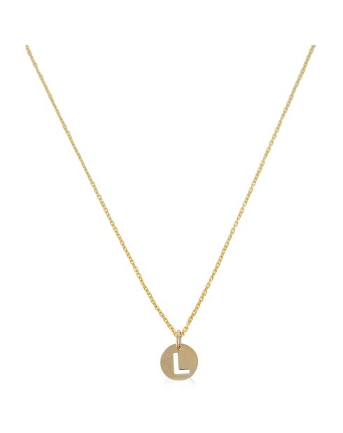Ciondolo lettera L in oro giallo