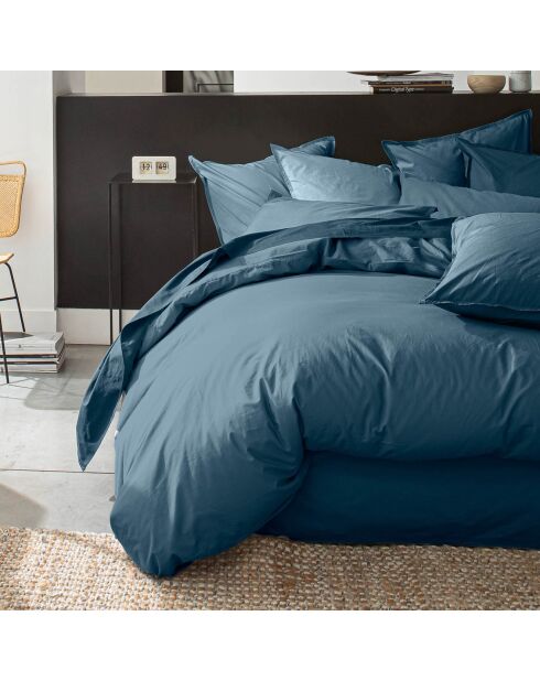 Housse de couette 100% Percale de Coton émeraude