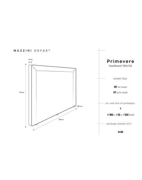 Tête de lit en Velours Primevere lavande - 160x34x47 cm