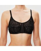 Soutien-gorge brassière Chic Line velours précieux noir/doré