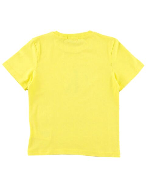 T-Shirt en Coton à Logo Basic jaune