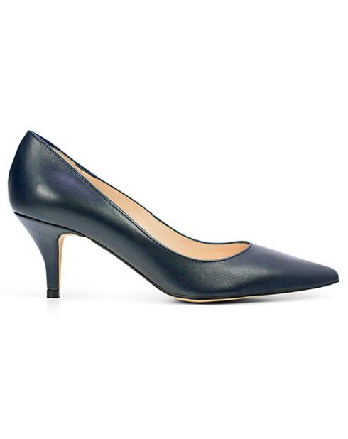 Amanda Marine Pumps aus Leder - 5 cm Absatz