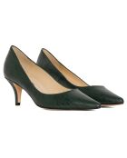 Amanda tannengrüne Pumps aus Krokodilleder mit 5 cm Absatz