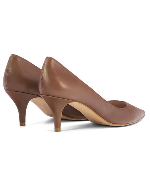Braune Lederpumps Amanda - 5 cm Absatz
