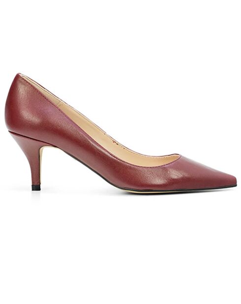 Amanda Burgunderfarbene Lederpumps - 5 cm Absatz