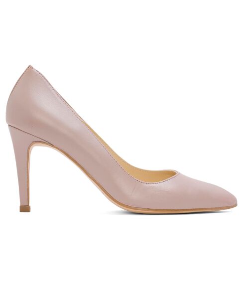 Hellrosa Paula Lederpumps - Absatz 7 cm