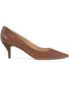Braune Lederpumps Amanda - 5 cm Absatz