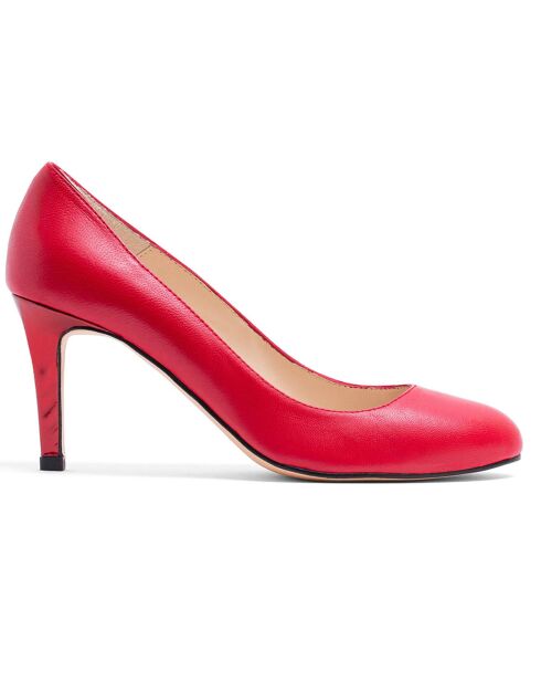 Rote Lederpumps Renata - 7 cm Absatz
