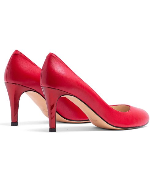 Rote Lederpumps Renata - 7 cm Absatz