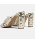 Give Me All Your Love Gouden leren muiltjes met hak van 9 cm
