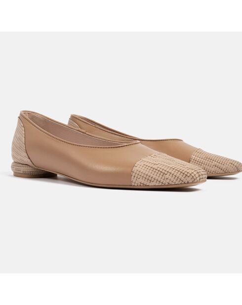 Happiness Plus bruine leren ballerina's