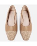 Happiness Plus bruine leren ballerina's